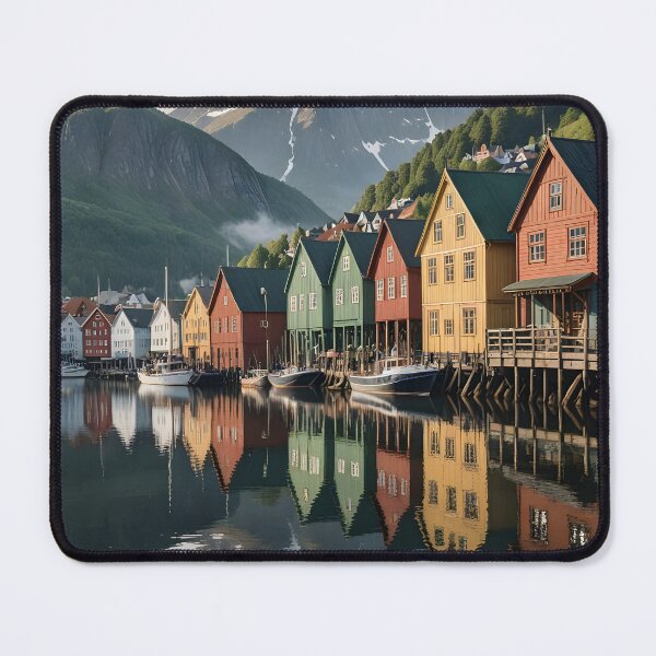 Item preview, Bryggen in Bergen: Iconic Waterfront Charm designed and sold by LSVart.