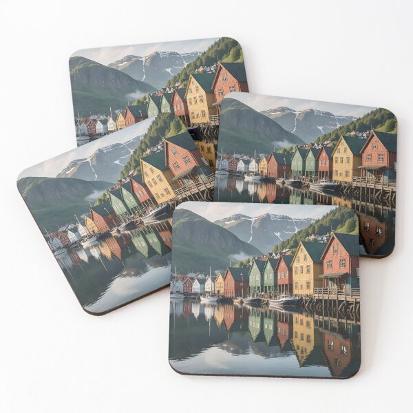 Item preview, Bryggen in Bergen: Iconic Waterfront Charm designed and sold by LSVart.