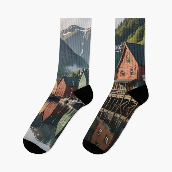 Item preview, Bryggen in Bergen: Iconic Waterfront Charm designed and sold by LSVart.
