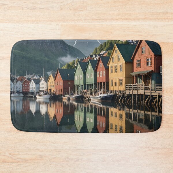 Item preview, Bryggen in Bergen: Iconic Waterfront Charm designed and sold by LSVart.
