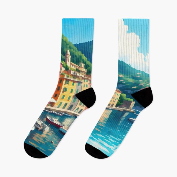 Item preview, Camogli Harbour: Colorful Reflections of Ligurian Charm designed and sold by LSVart.