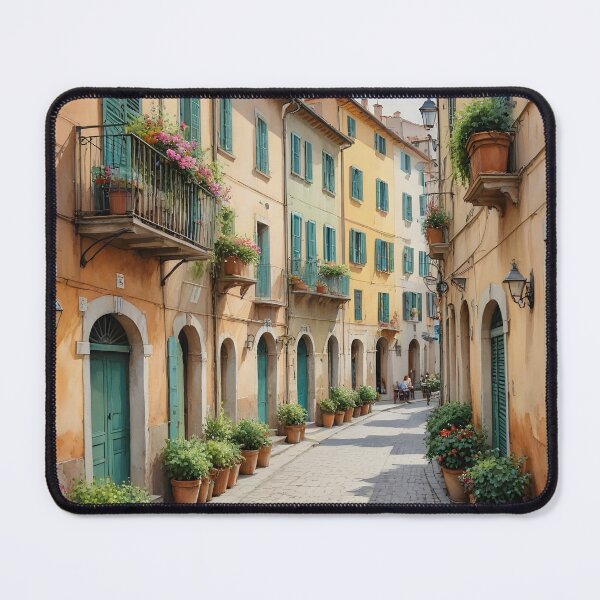 Item preview, Camogli, Italy: Pastel Alleys & Cobblestone Charm designed and sold by LSVart.