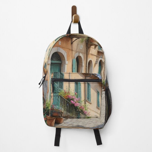 Item preview, Camogli, Italy: Pastel Alleys & Cobblestone Charm designed and sold by LSVart.
