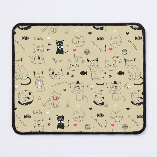 Item preview, Cat Seamless Cute Kitten Sketch Cartoon designed and sold by vintageretrostyleshop.
