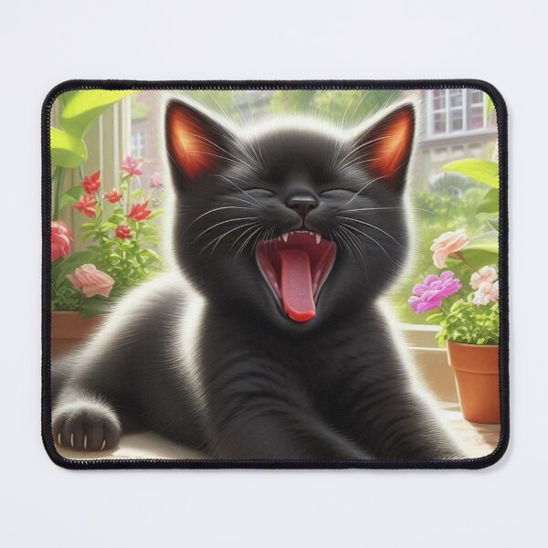 Item preview, sleepy black cat designed and sold by Dogandesighn.