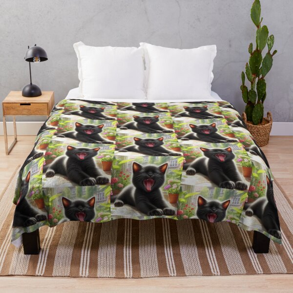 Item preview, sleepy black cat designed and sold by Dogandesighn.