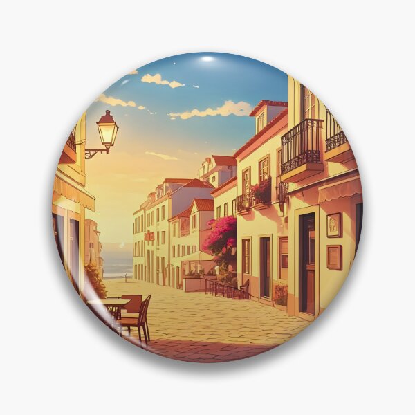 Item preview, Cascais, Portugal: Cobblestone Charm & Bougainvillaea Bliss designed and sold by LSVart.