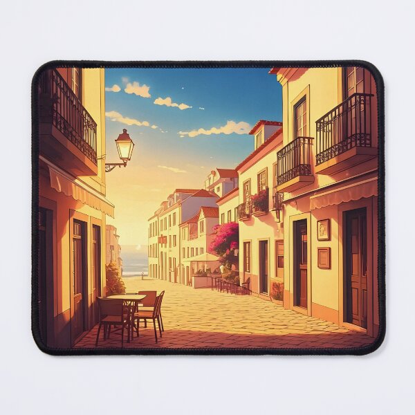 Item preview, Cascais, Portugal: Cobblestone Charm & Bougainvillaea Bliss designed and sold by LSVart.