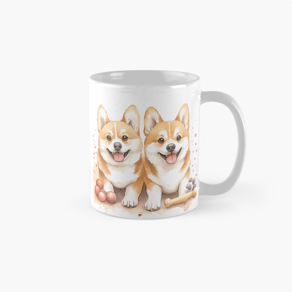 Item preview, Watercolor Corgi Duo  designed and sold by WinfinityStudio.