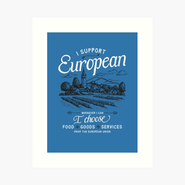 Item preview, I Support Europe European Producers Services designed and sold by Geek Updated.