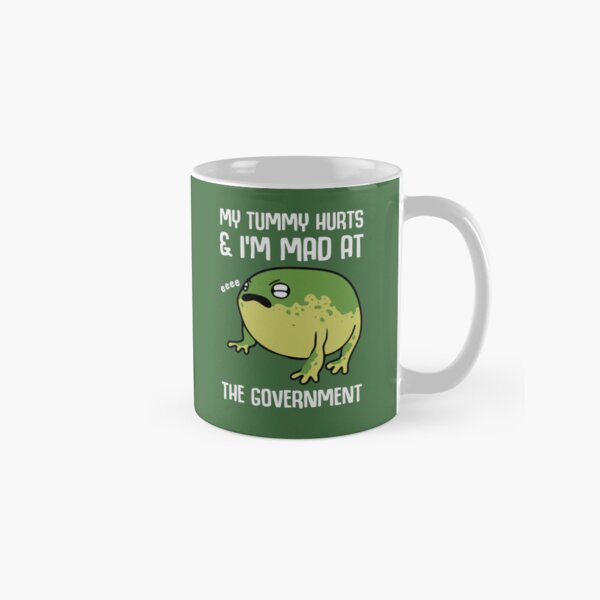 Item preview, My tummy hurts & i'm mad at the government frog designed and sold by skidprints.
