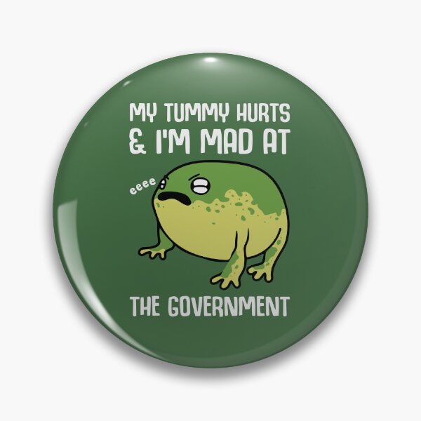 Item preview, My tummy hurts & i'm mad at the government frog designed and sold by skidprints.