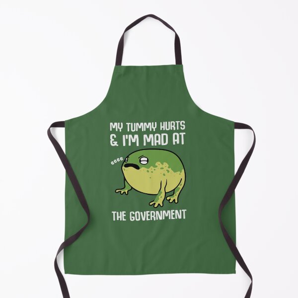Item preview, My tummy hurts & i'm mad at the government frog designed and sold by skidprints.