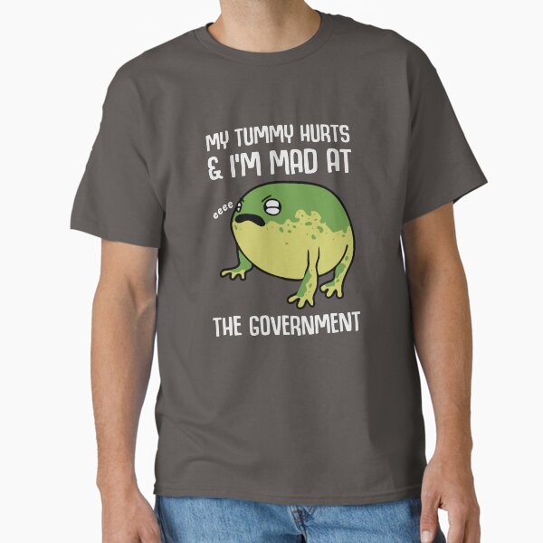 Item preview, My tummy hurts & i'm mad at the government frog designed and sold by Bacn.