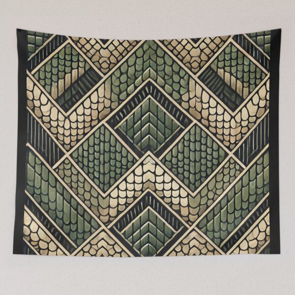 Item preview, Crocodile Scales in Geometric Harmony designed and sold by Wiredart.