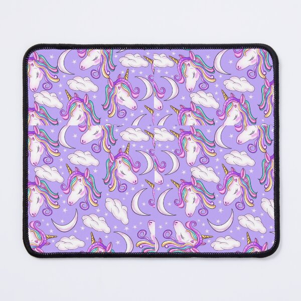 Item preview, Purple Of Cute Unicorn In The Sky Seamless Pattern designed and sold by Masonixem.