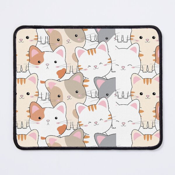 Item preview, Cat Seamless White Vector designed and sold by vintageretrostyleshop.