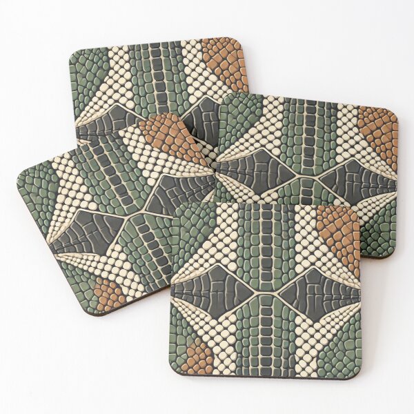 Item preview, Symmetric Crocodile Scale Abstraction designed and sold by Wiredart.