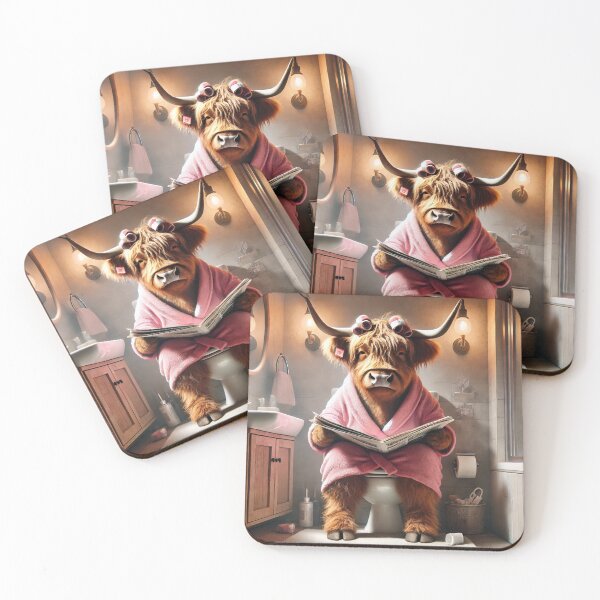 Item preview, Highland Cow’s Morning Ritual designed and sold by Design Delinquent.