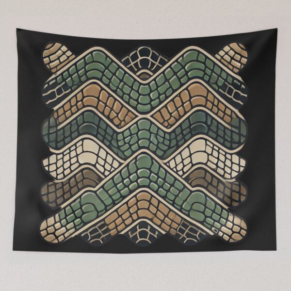 Item preview, Wavy Crocodile Scale Abstraction designed and sold by Wiredart.