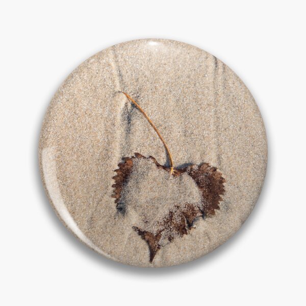 Item preview, Natural Still Life with Singular Poplar Leaf on Sand designed and sold by Georgia Mizuleva.