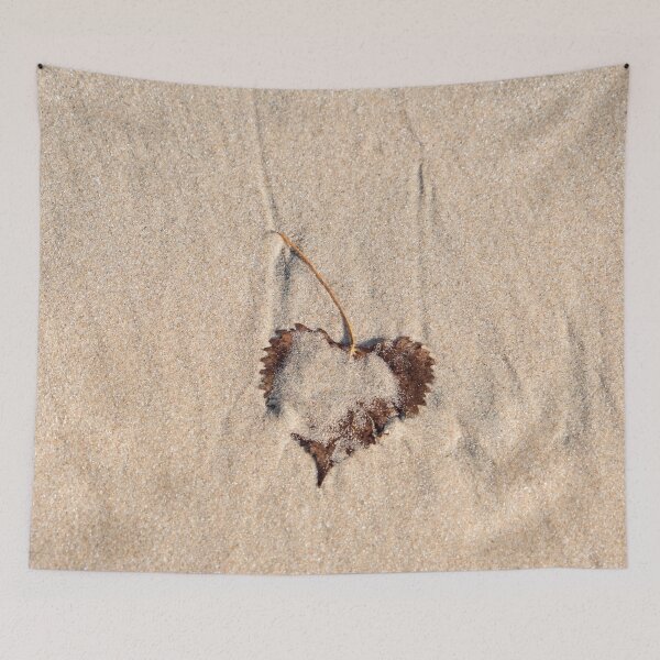 Item preview, Natural Still Life with Singular Poplar Leaf on Sand designed and sold by Georgia Mizuleva.