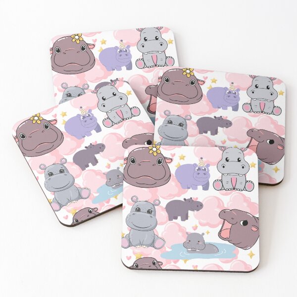 Item preview, Cute & Playful Baby Hippos - Kawaii Hippo Sticker & Merch designed and sold by World-Shop25.
