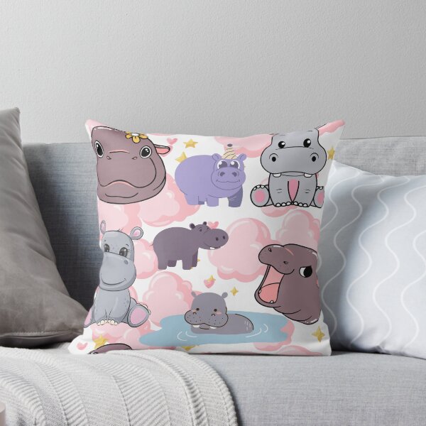 Item preview, Cute & Playful Baby Hippos - Kawaii Hippo Sticker & Merch designed and sold by World-Shop25.