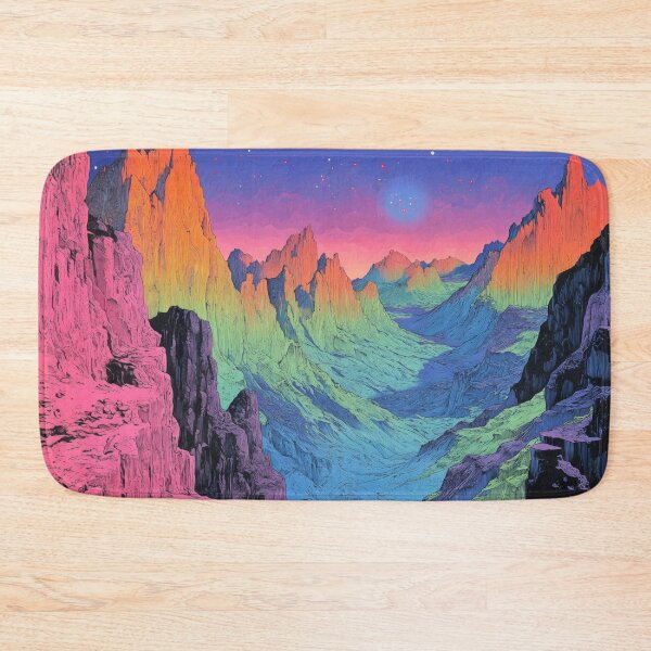 Item preview, Surreal Alien Mountain | Vibrant Sci-Fi Landscape Illustration designed and sold by BlissxPals.