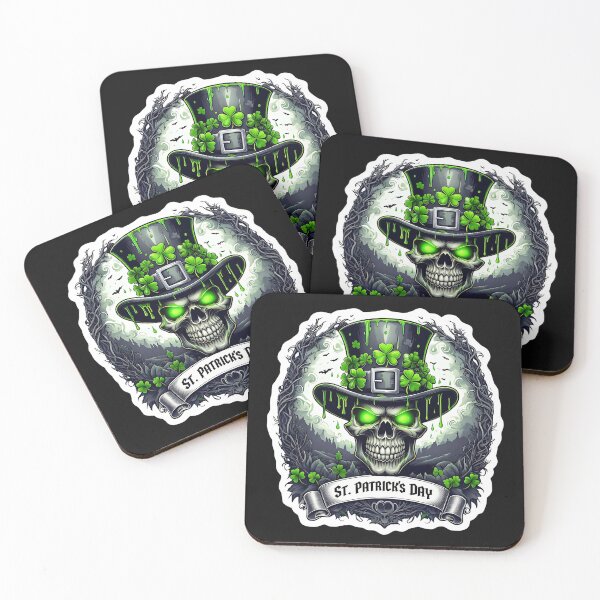 Item preview, ST. PATRICK'S DAY SKULL STICKER designed and sold by FestivityFinds.