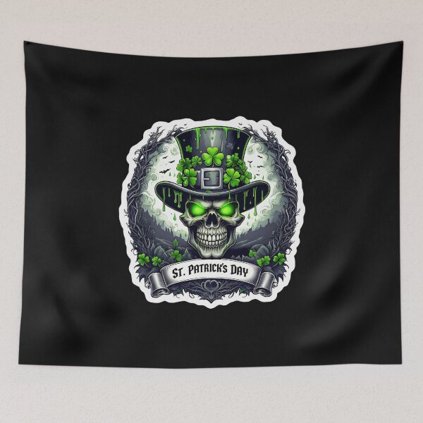 Item preview, ST. PATRICK'S DAY SKULL STICKER designed and sold by FestivityFinds.