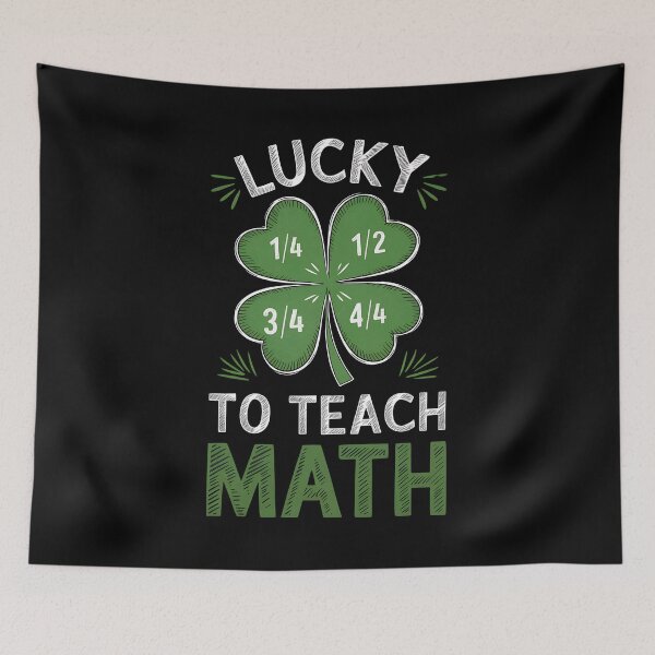 Item preview, Math Fraction Four Leaf Clover - Perfect gift for math teachers, professors, STEM educators, and math lovers celebrating St. Patrick’s Day! designed and sold by ZyziowskyArt.