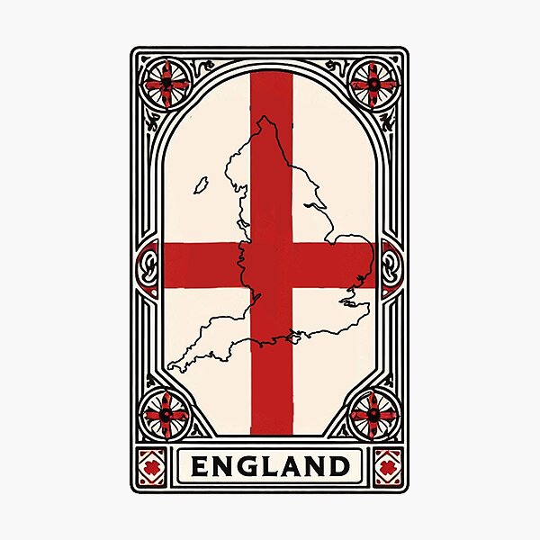 Item preview, England Flag Map Sticker designed and sold by devonclemon.