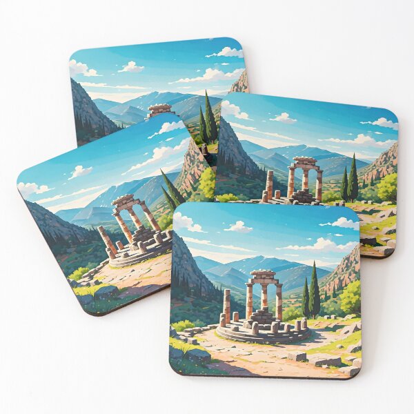 Item preview, Delphi, Greece: Temple of Apollo Amidst Lush Landscapes designed and sold by LSVart.