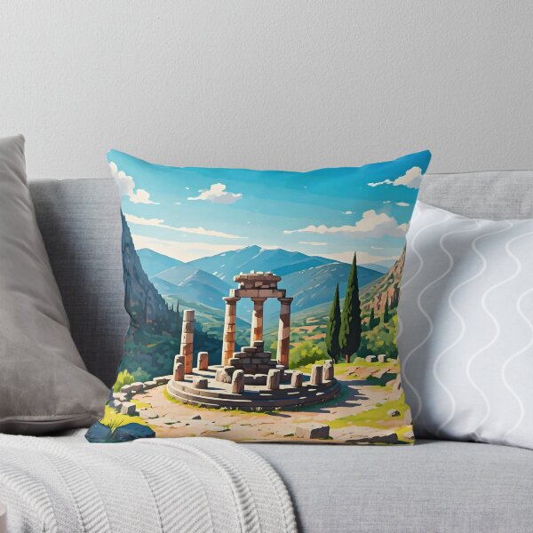 Item preview, Delphi, Greece: Temple of Apollo Amidst Lush Landscapes designed and sold by LSVart.