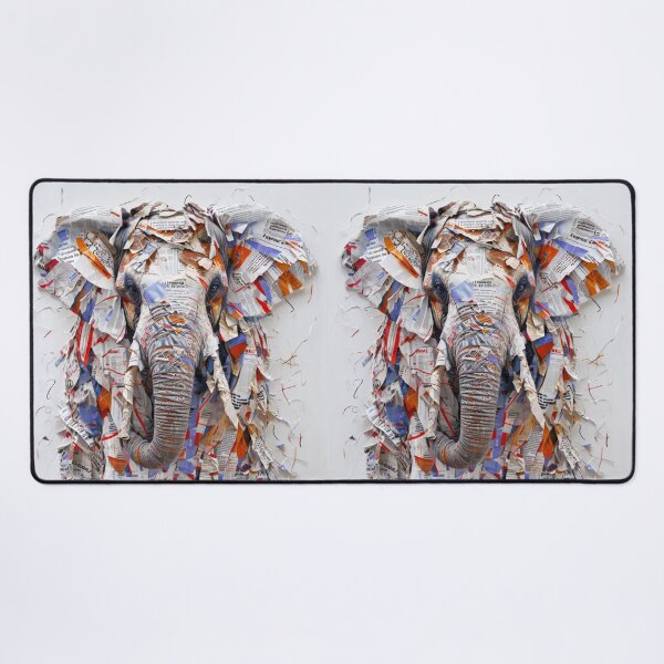 Item preview, Elephant Strength – Textured Wildlife Collage designed and sold by caracatita75.