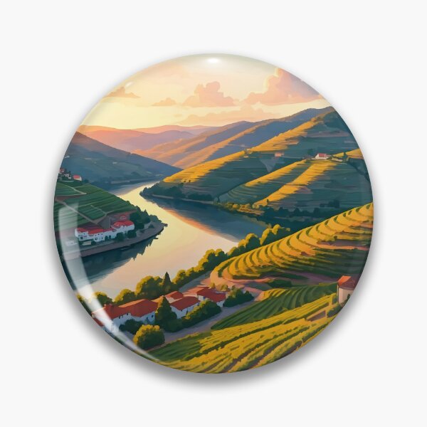Item preview, Douro Valley Vineyards: Sunset Over Lush Terraced Hills designed and sold by LSVart.