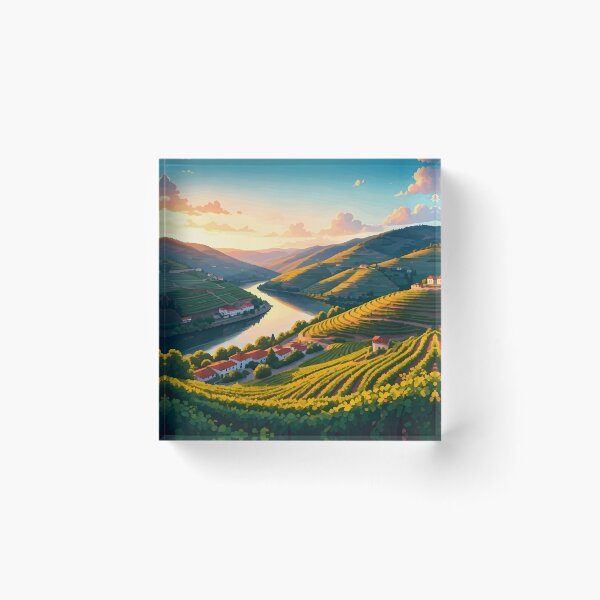 Item preview, Douro Valley Vineyards: Sunset Over Lush Terraced Hills designed and sold by LSVart.