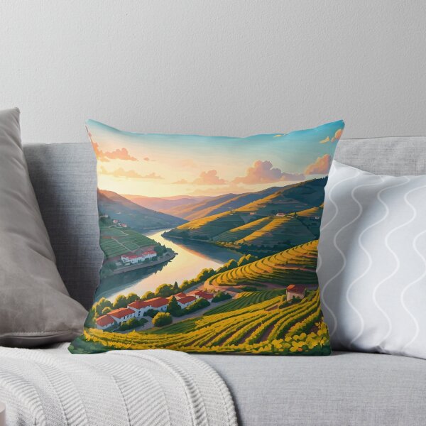 Item preview, Douro Valley Vineyards: Sunset Over Lush Terraced Hills designed and sold by LSVart.