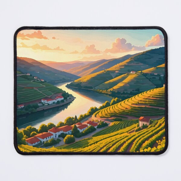 Item preview, Douro Valley Vineyards: Sunset Over Lush Terraced Hills designed and sold by LSVart.