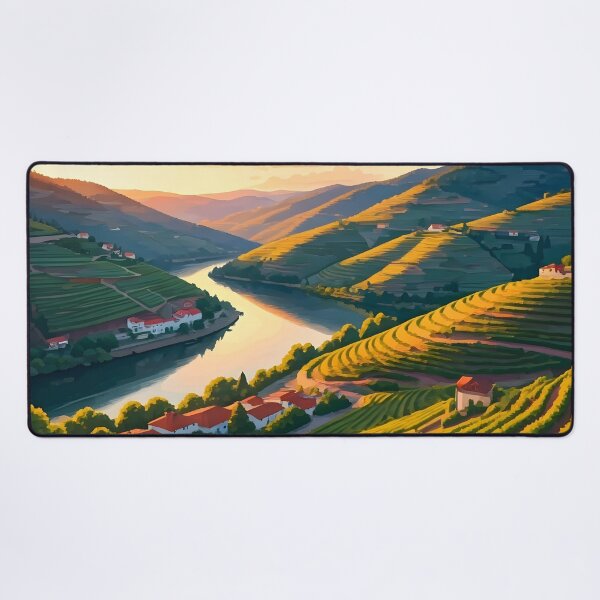 Item preview, Douro Valley Vineyards: Sunset Over Lush Terraced Hills designed and sold by LSVart.