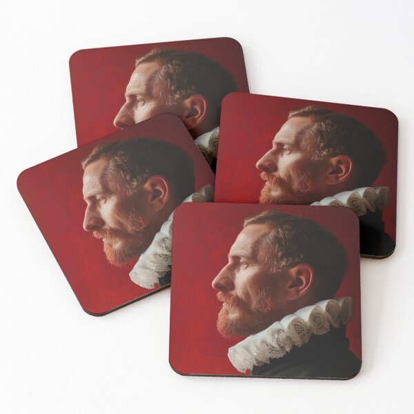 Item preview, 565 Scarlet Contours Profile Portrait of a Gentleman designed and sold by nikoart001.