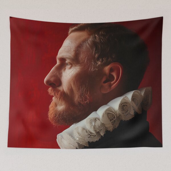 Item preview, 565 Scarlet Contours Profile Portrait of a Gentleman designed and sold by nikoart001.