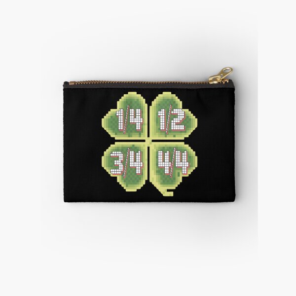 Item preview, Math Fraction Four Leaf Clover - This gift is perfect for math teachers, students, STEM enthusiasts, and pixel art lovers. designed and sold by ZyziowskyArt.