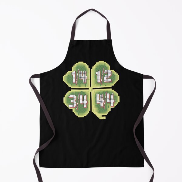 Item preview, Math Fraction Four Leaf Clover - This gift is perfect for math teachers, students, STEM enthusiasts, and pixel art lovers. designed and sold by ZyziowskyArt.