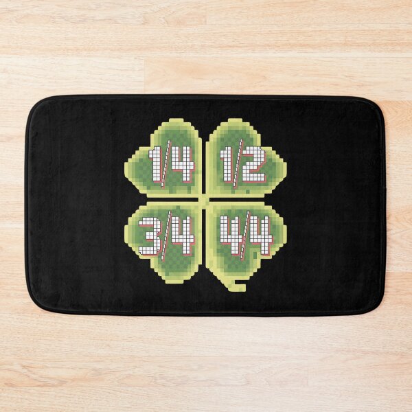 Item preview, Math Fraction Four Leaf Clover - This gift is perfect for math teachers, students, STEM enthusiasts, and pixel art lovers. designed and sold by ZyziowskyArt.