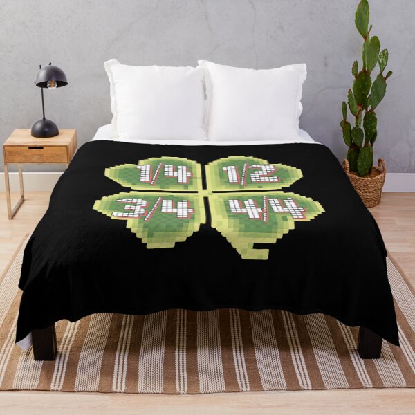 Item preview, Math Fraction Four Leaf Clover - This gift is perfect for math teachers, students, STEM enthusiasts, and pixel art lovers. designed and sold by ZyziowskyArt.