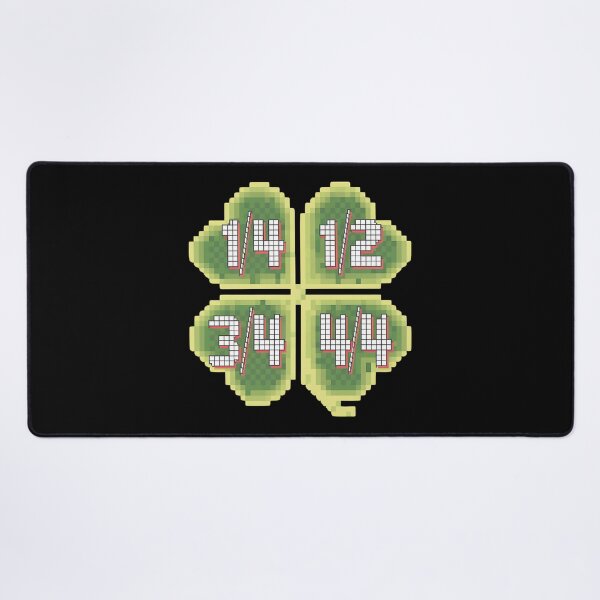 Item preview, Math Fraction Four Leaf Clover - This gift is perfect for math teachers, students, STEM enthusiasts, and pixel art lovers. designed and sold by ZyziowskyArt.
