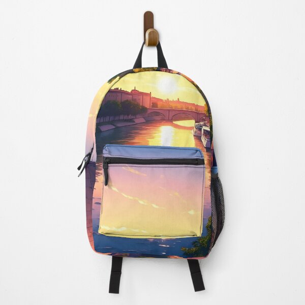 Item preview, Ebro River Walk: Sunset Reflections in Zaragoza designed and sold by LSVart.