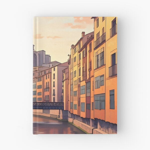 Item preview, Girona's Old Town at Sunset: Onyar River Reflections designed and sold by LSVart.